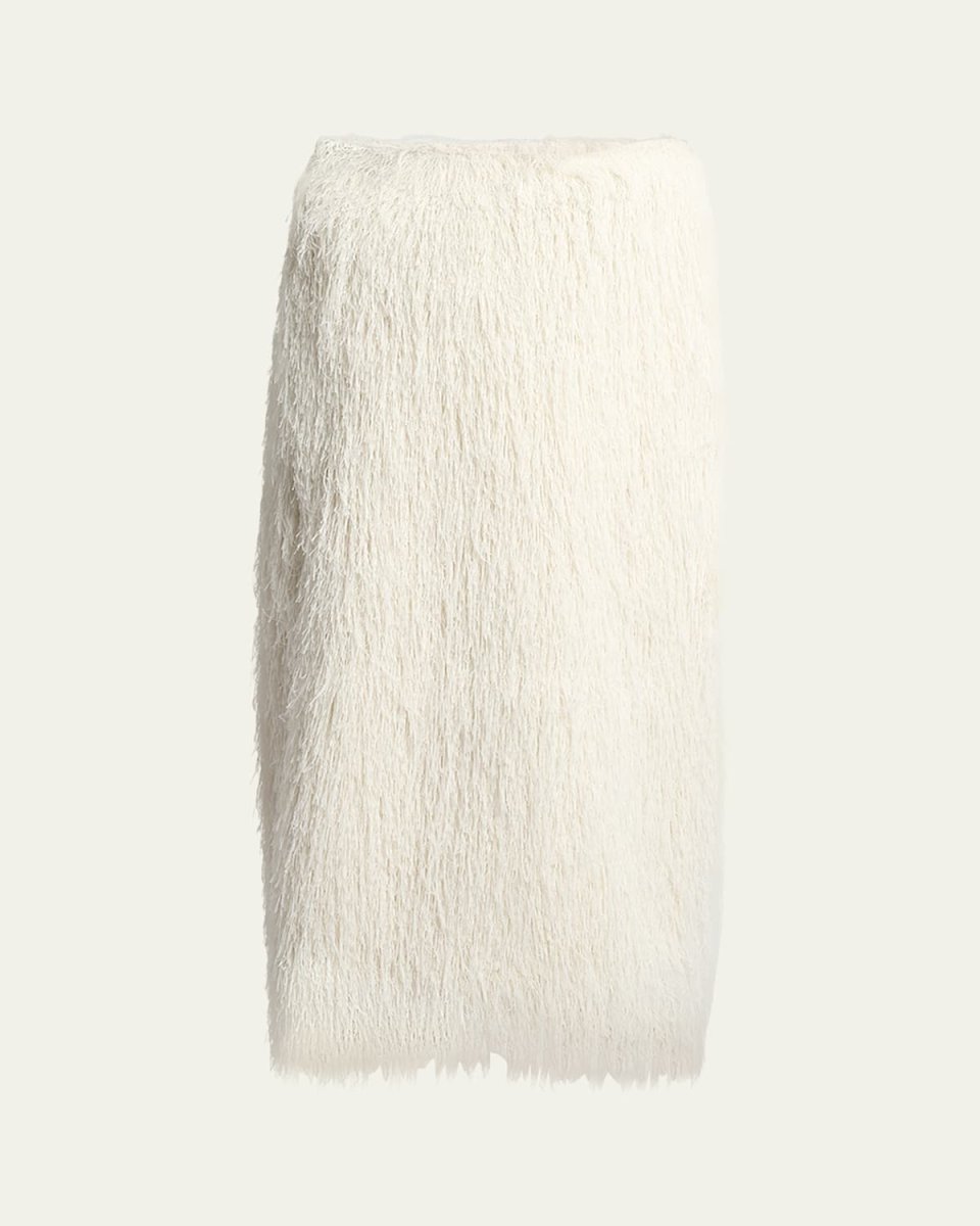 Sokna Fringed Midi Skirt